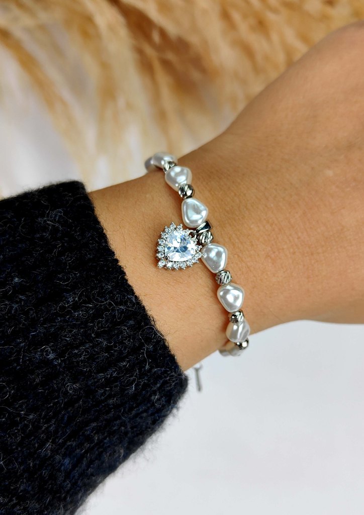 βραχιολι-ατσαλι-περλεσ-καρδια-στρασ