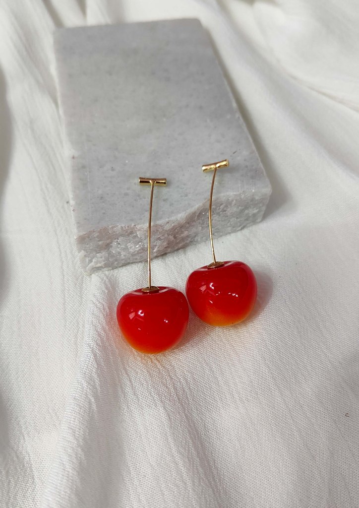 σκουλαρικια-ατσαλι-κερασια